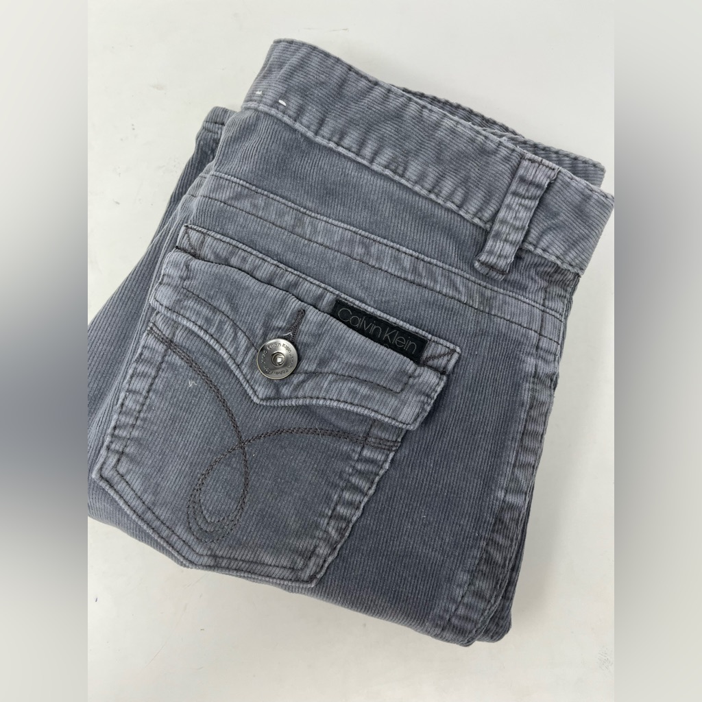 Calvin Klein Womens Denim Gray Jeans Size 8 98% Cotton Used Clean Button Ghg5